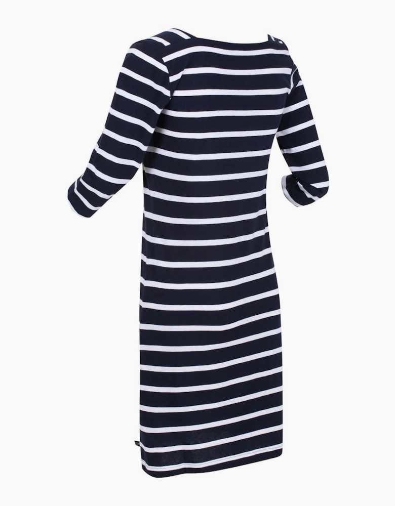 Paislee Boat Neck Three Quarter Sleeve Knee Length Dress