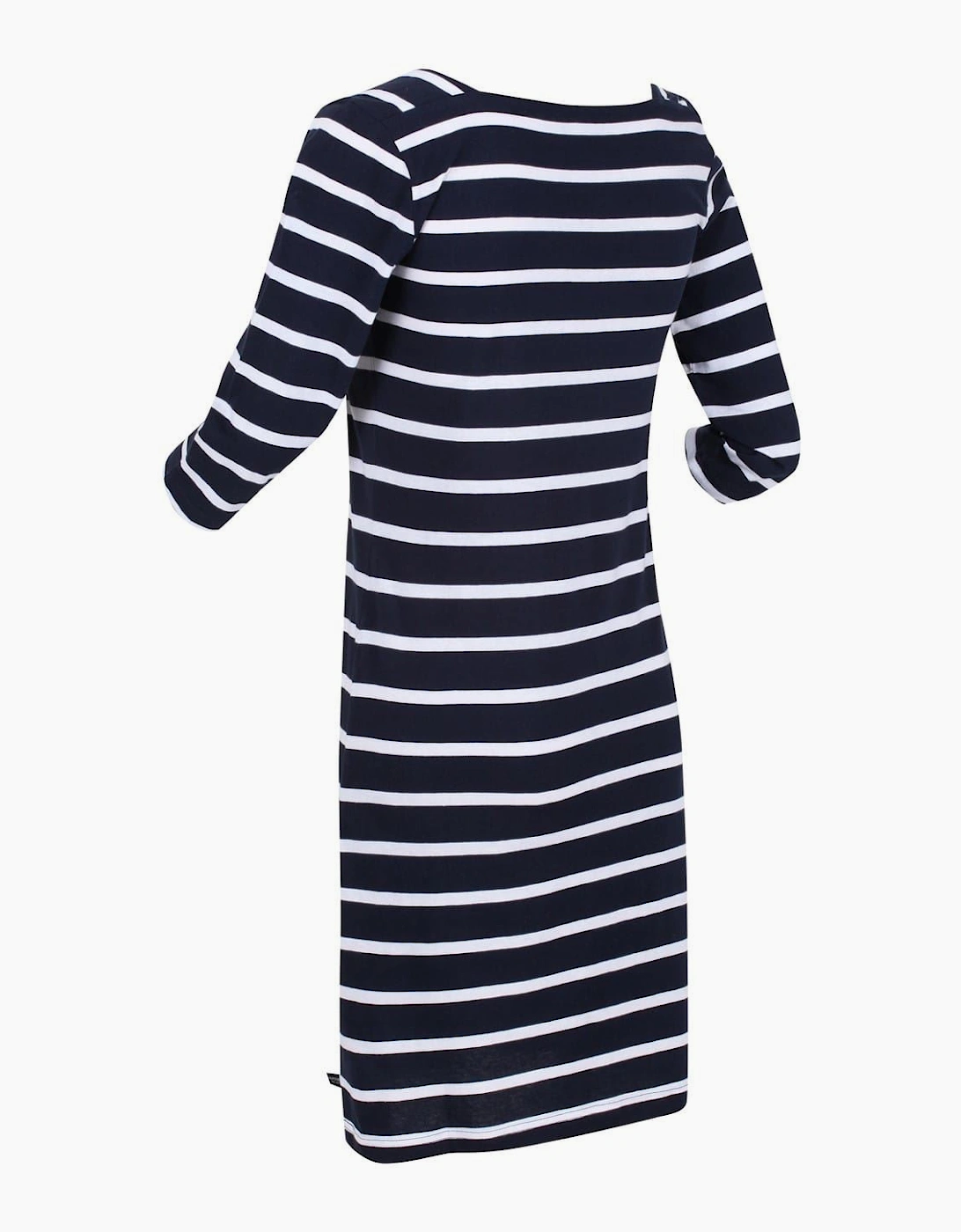 Paislee Boat Neck Three Quarter Sleeve Knee Length Dress