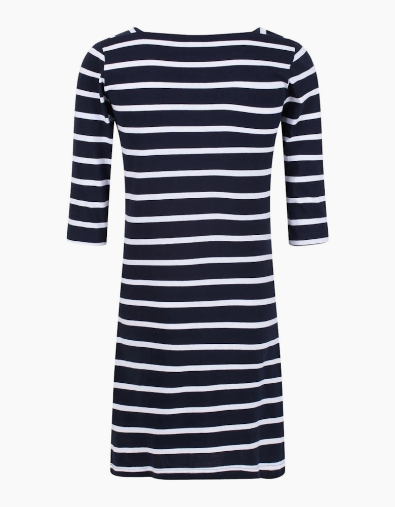 Paislee Boat Neck Three Quarter Sleeve Knee Length Dress