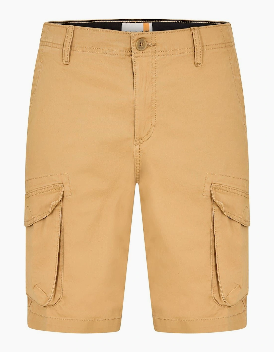 Solid Patterned Twill Cargo Bermuda Shorts - Twill Crg Shorts