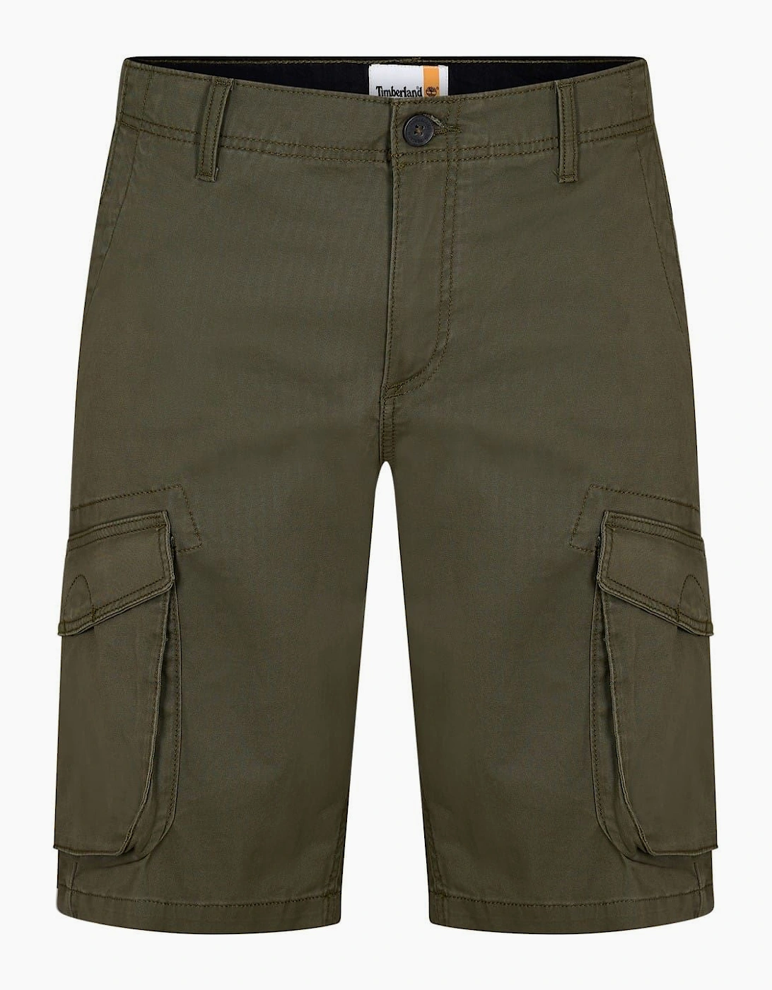 Solid Patterned Twill Cargo Bermuda Shorts - Twill Crg Shorts
