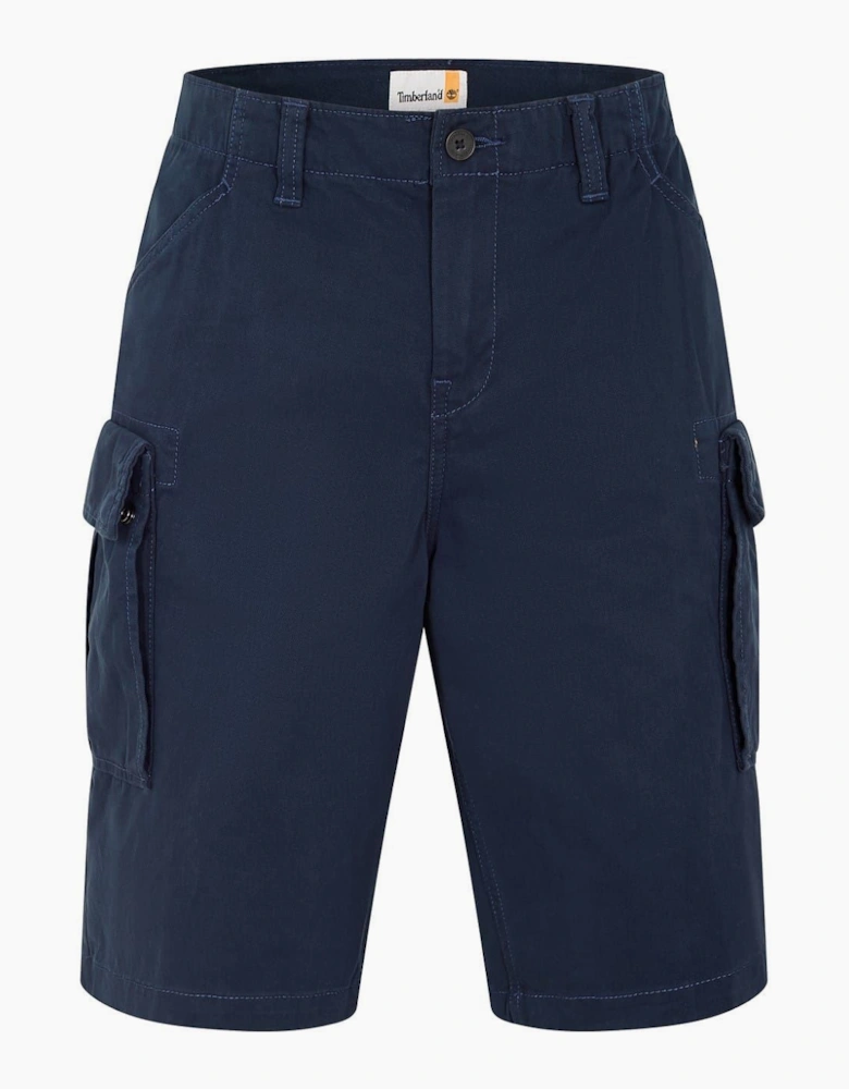 Solid Patterned Regular Fit Cargo Shorts