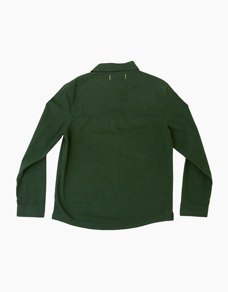 Collared Neck Long Sleeve Shirt with Chest Pocket