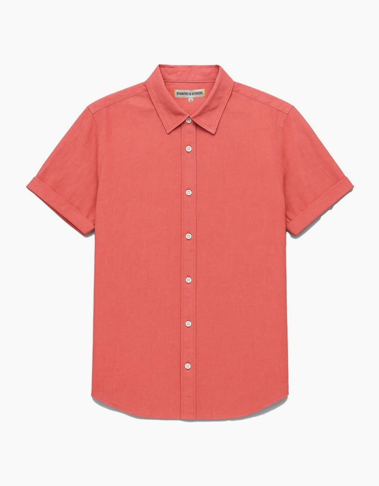 Collared Neck Shirt Collar Short Sleeve Shirt