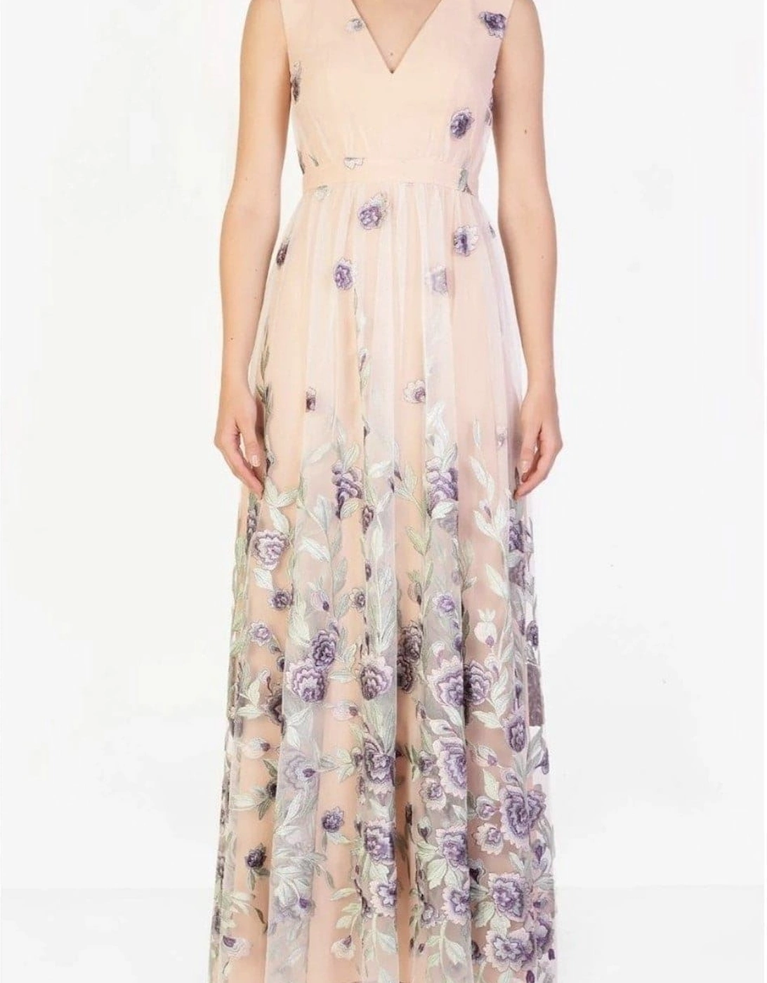 V-Neck Sleeveless Maxi Gown, 2 of 1