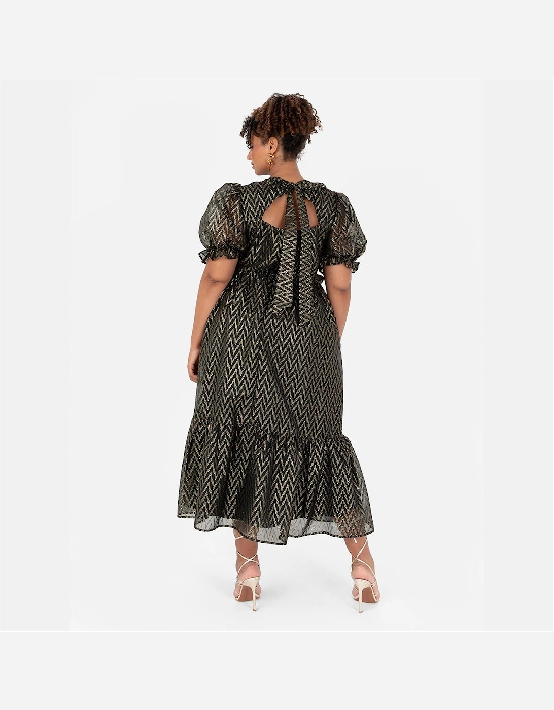 Crew Neck Short Sleeve Tiered Dress