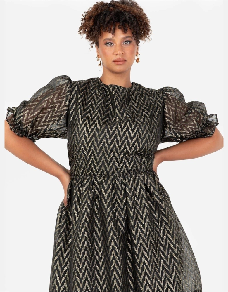Crew Neck Short Sleeve Tiered Dress