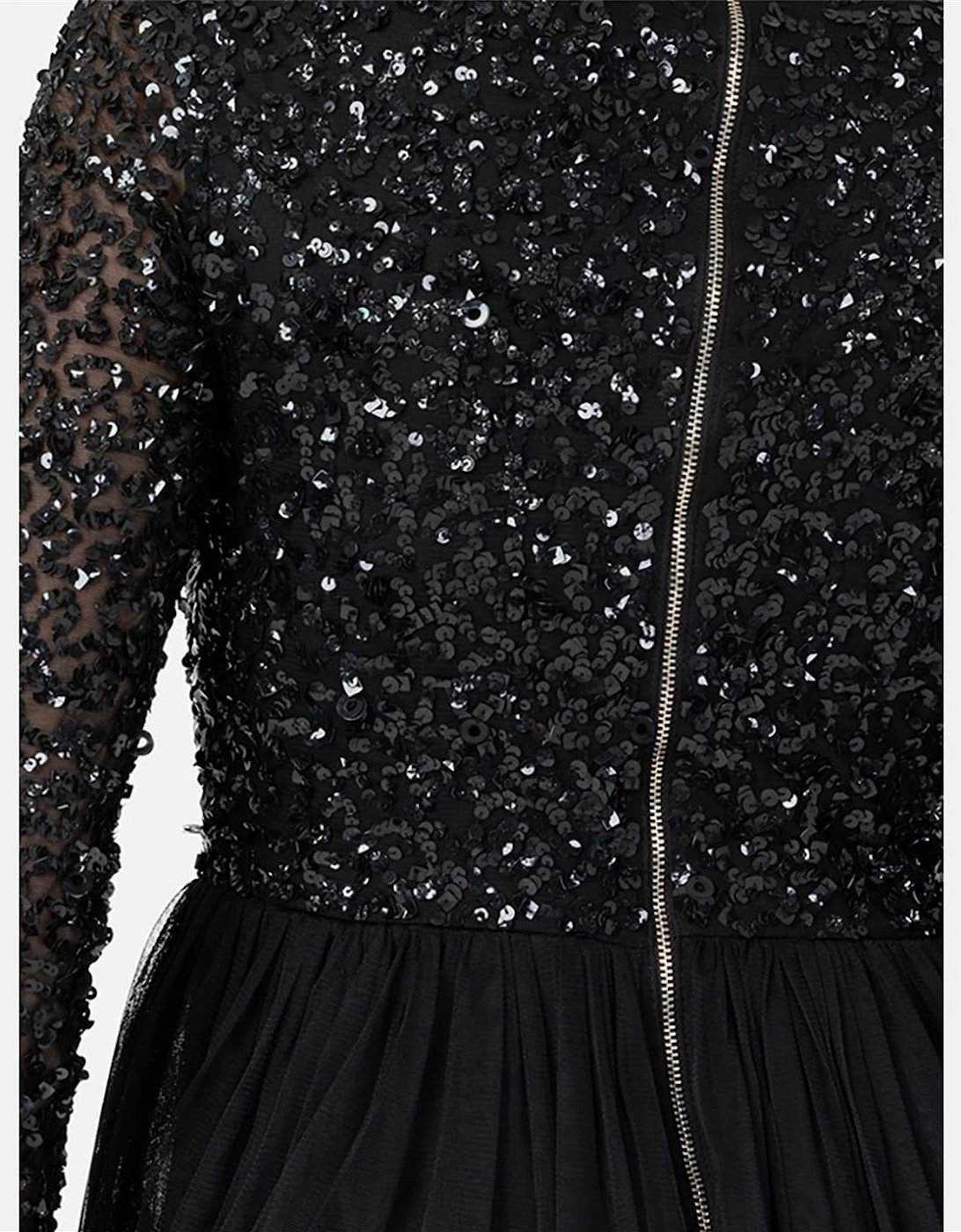 V-Neck Long Sleeve Maxi Gown