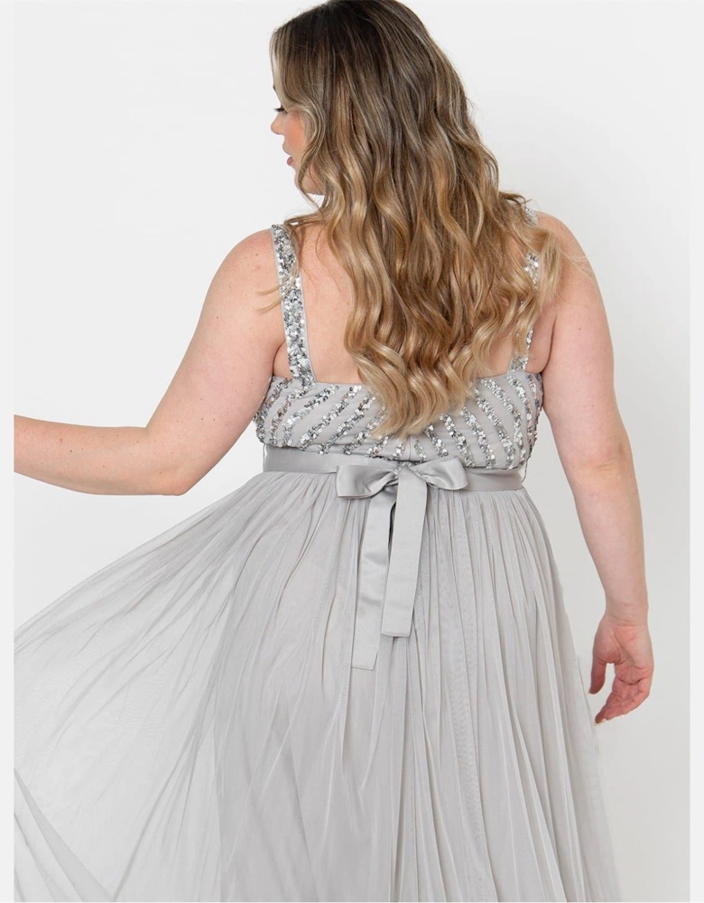 V-Neck Sleeveless Maxi Gown