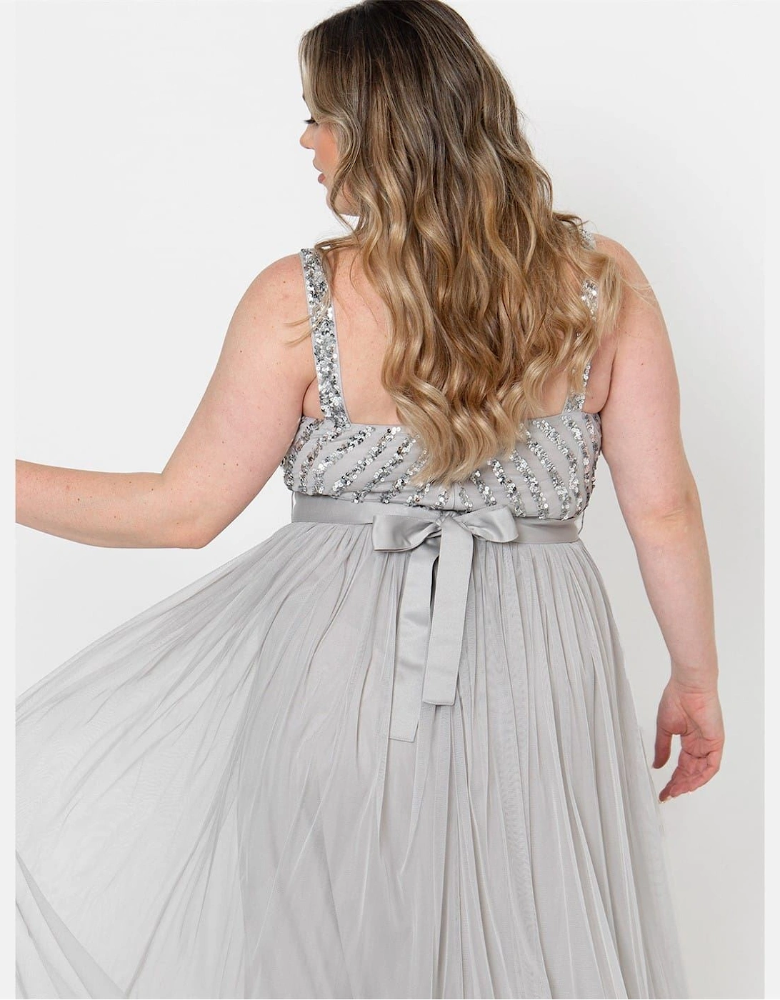 V-Neck Sleeveless Maxi Gown