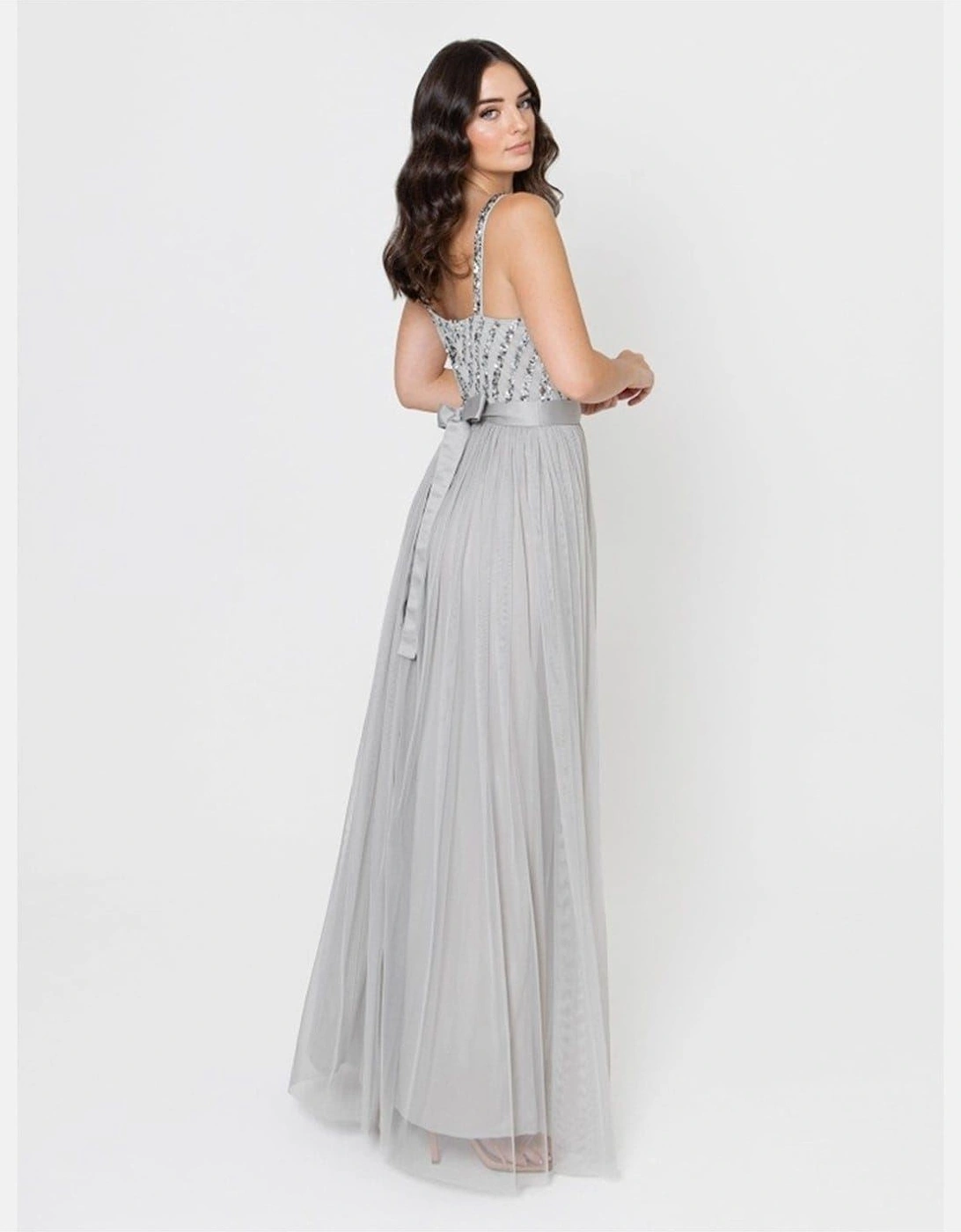 V-Neck Sleeveless Maxi Gown