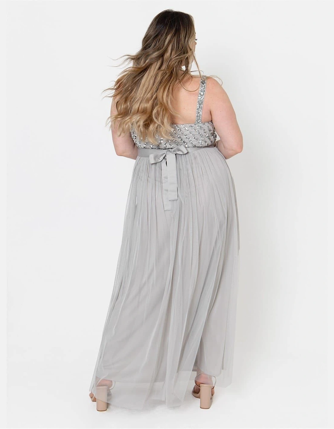 V-Neck Sleeveless Maxi Gown