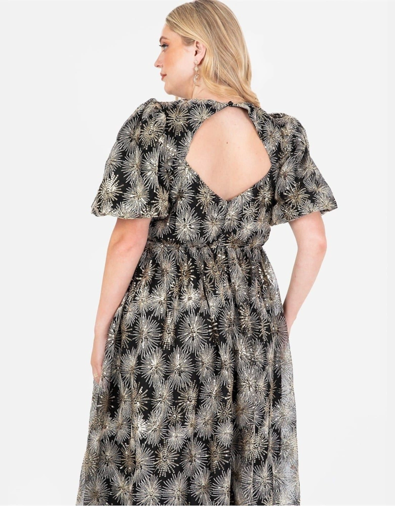Crew Neck Short Sleeve Babydoll Dress