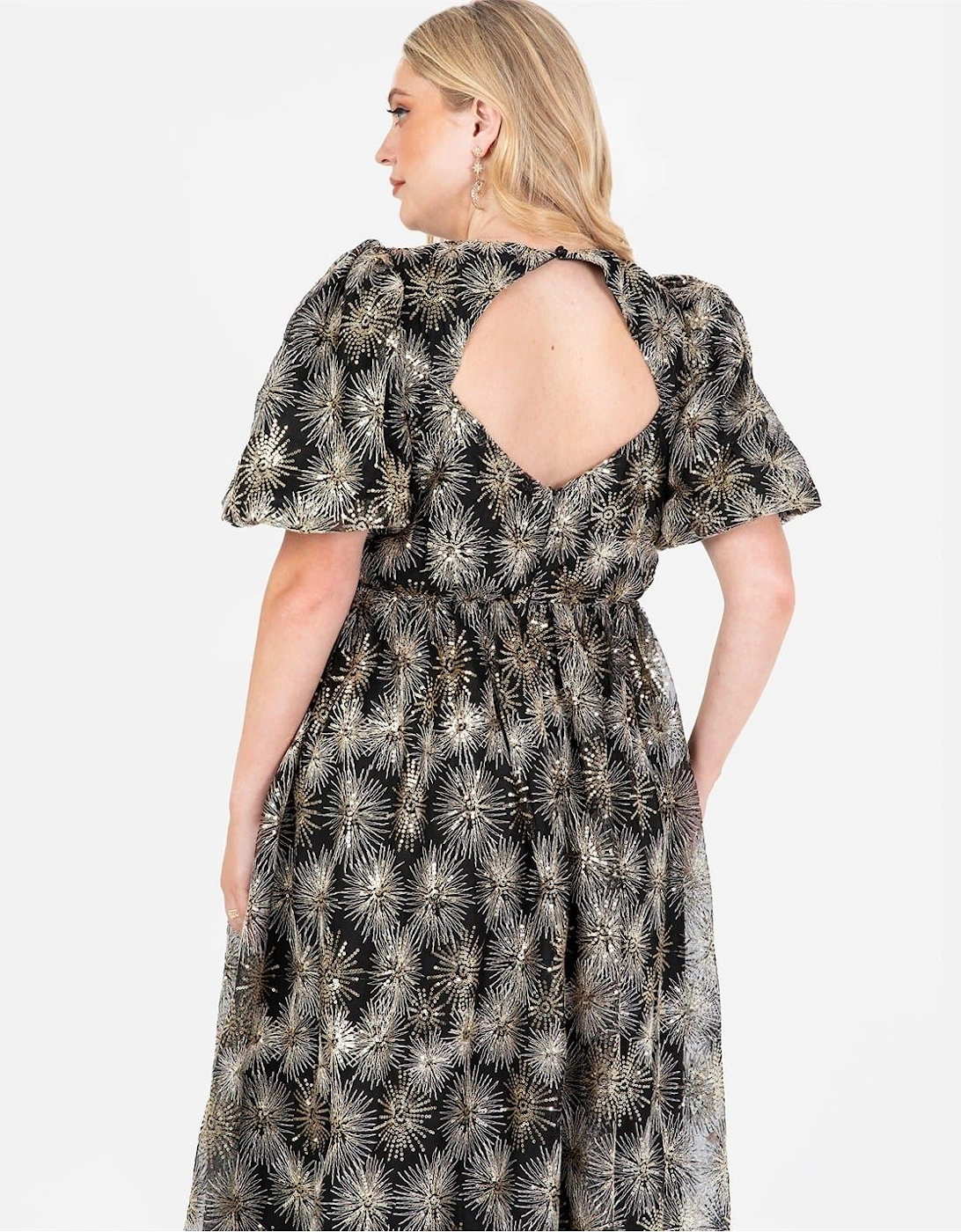 Crew Neck Short Sleeve Babydoll Dress