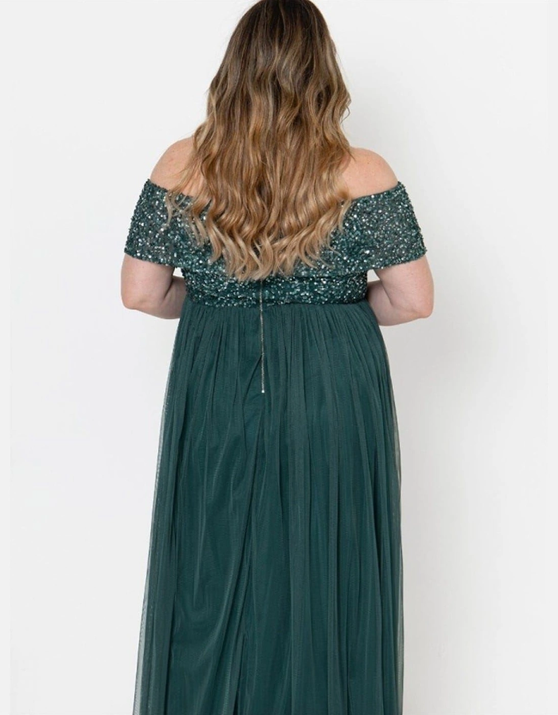 De Bdot Off The Shoulder Short Sleeve Maxi Gown