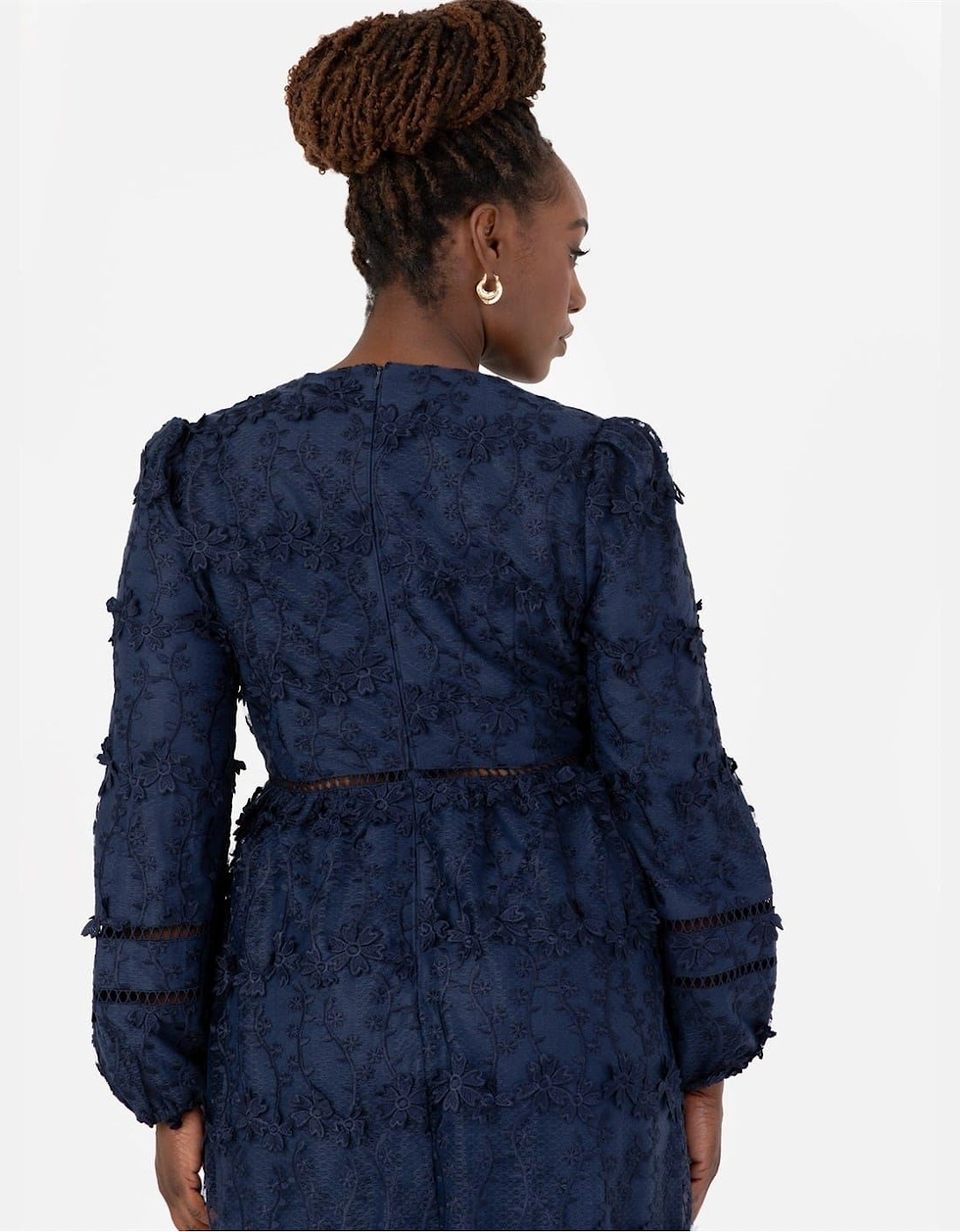 Floral V-Neck Long Sleeve Tiered Dress