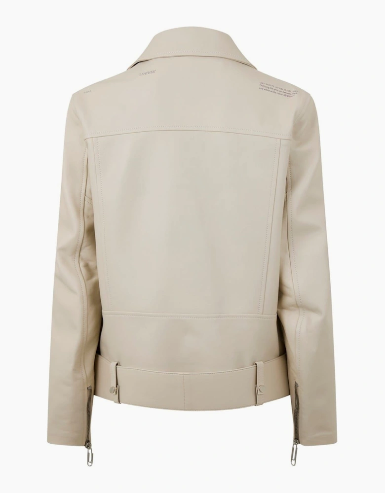 Solid Patterned Asymmetric Zipped Cuff Bike Jacket