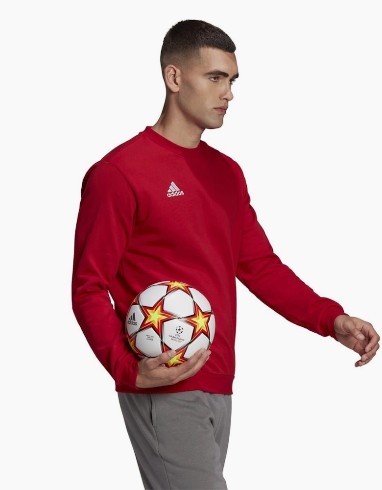 Crew Neck Ribbed Collar Long Sleeve Sweatshirt