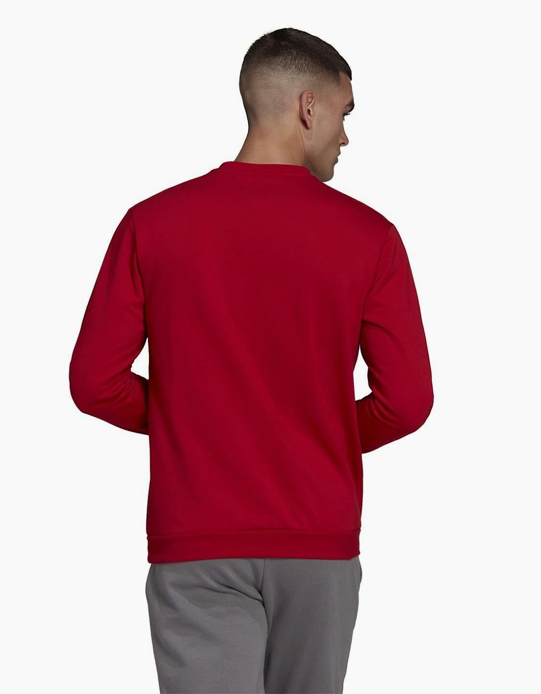 Crew Neck Ribbed Collar Long Sleeve Sweatshirt