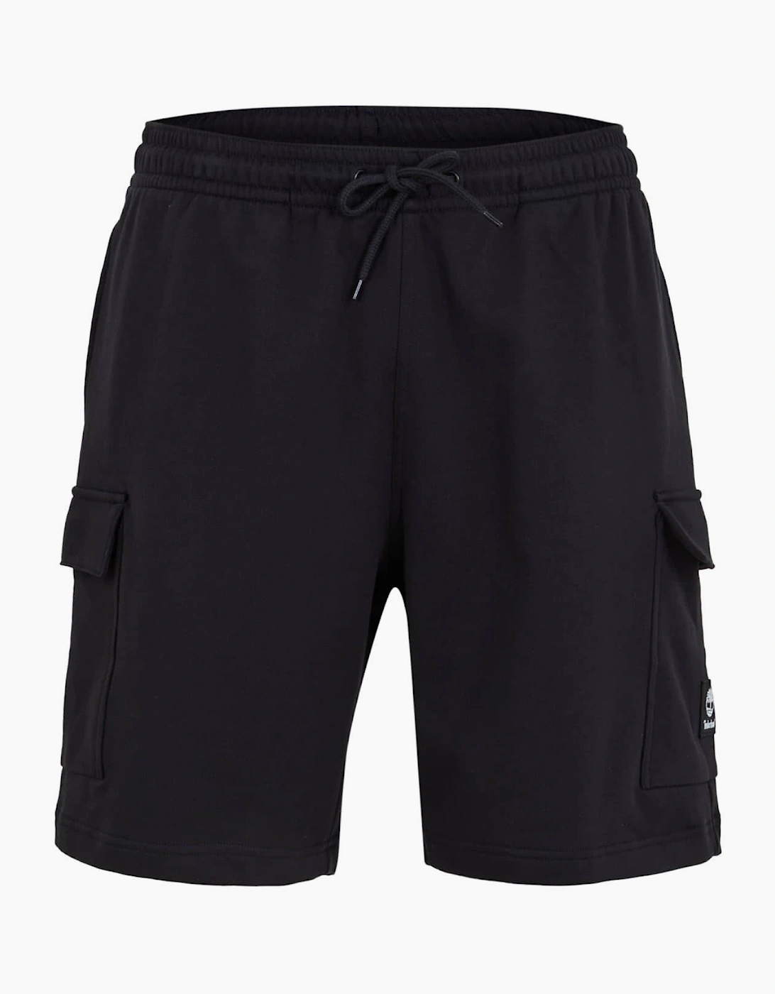 Solid Patterned Woven Cargo Shorts with Elasticated Waistband