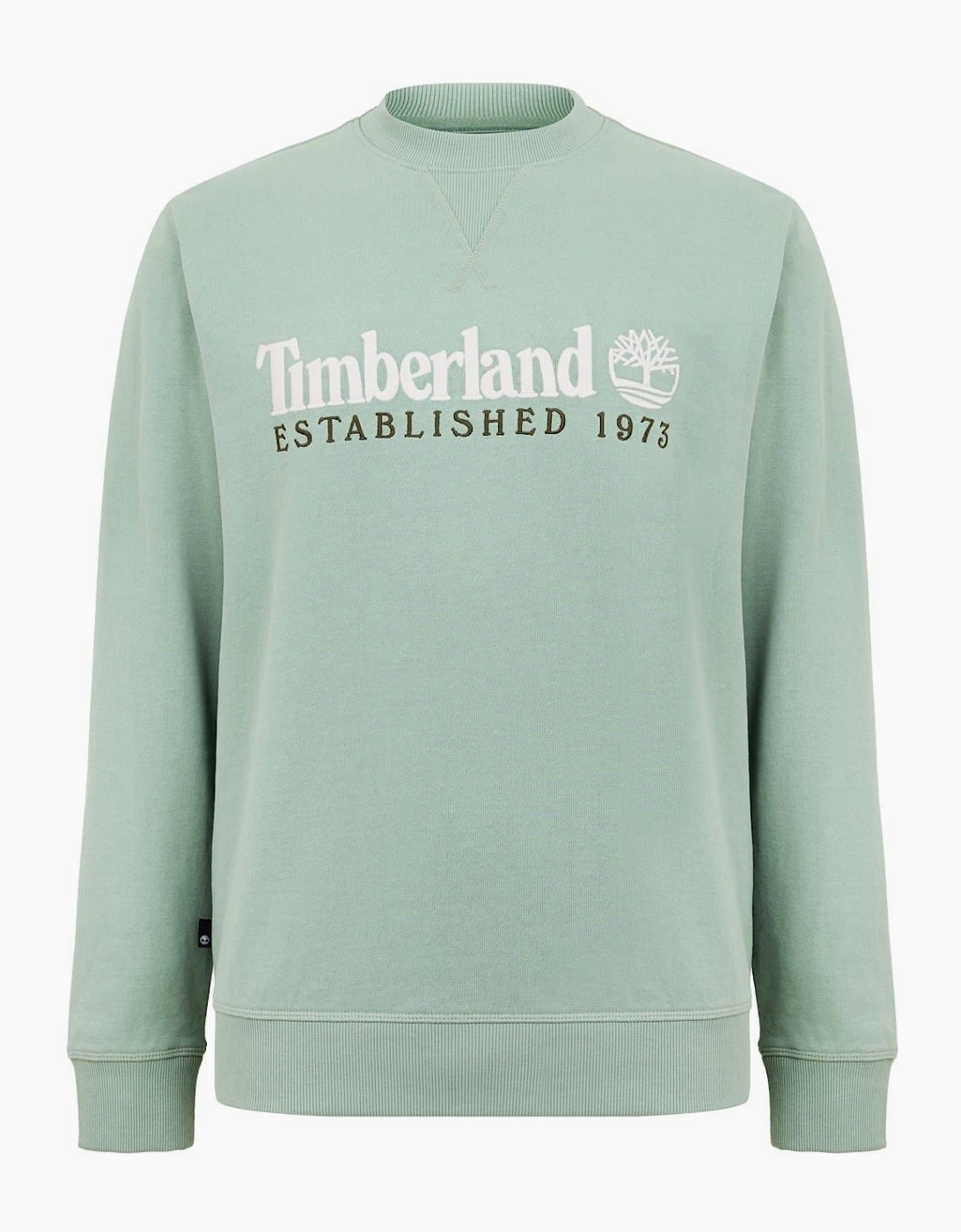 Embroidered Logo Crew Neck Long Sleeve Sweatshirt
