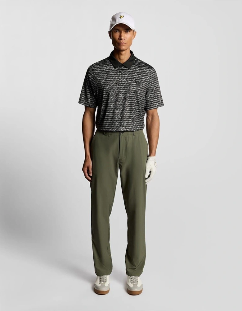 Collared Neck Short Sleeve Polo Shirt
