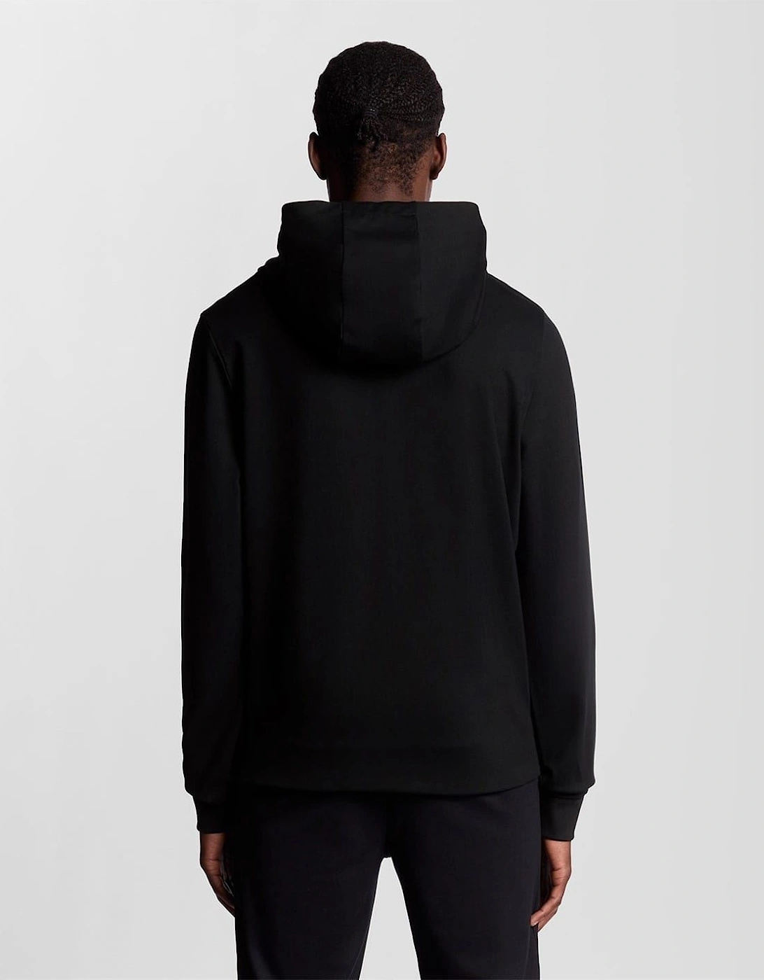 Solid Patterned Hooded Ribbed Cuff Full Zipper Jacket