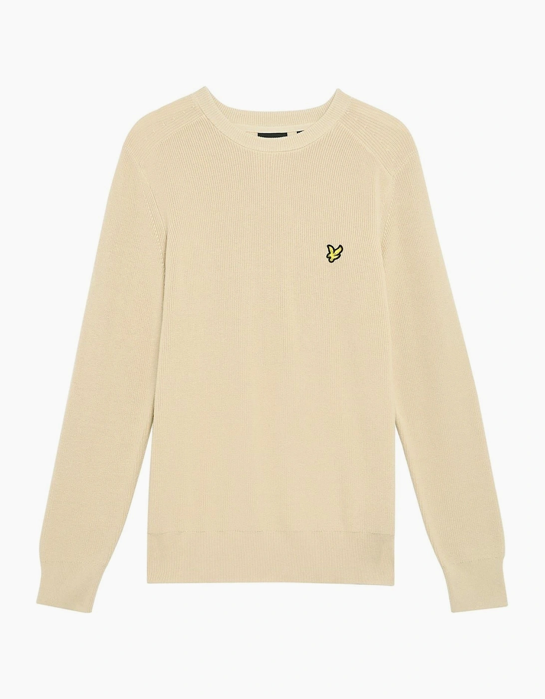 Ribbed Crew Neck Raglan Sleeve Sweater