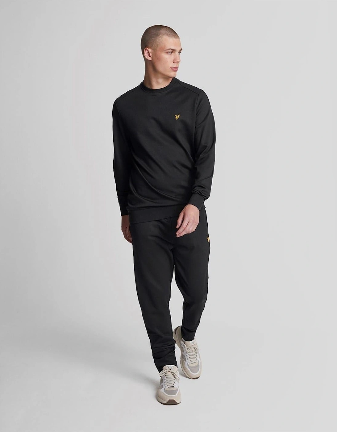 Eagle Logo Solid Patterned Slim Joggers
