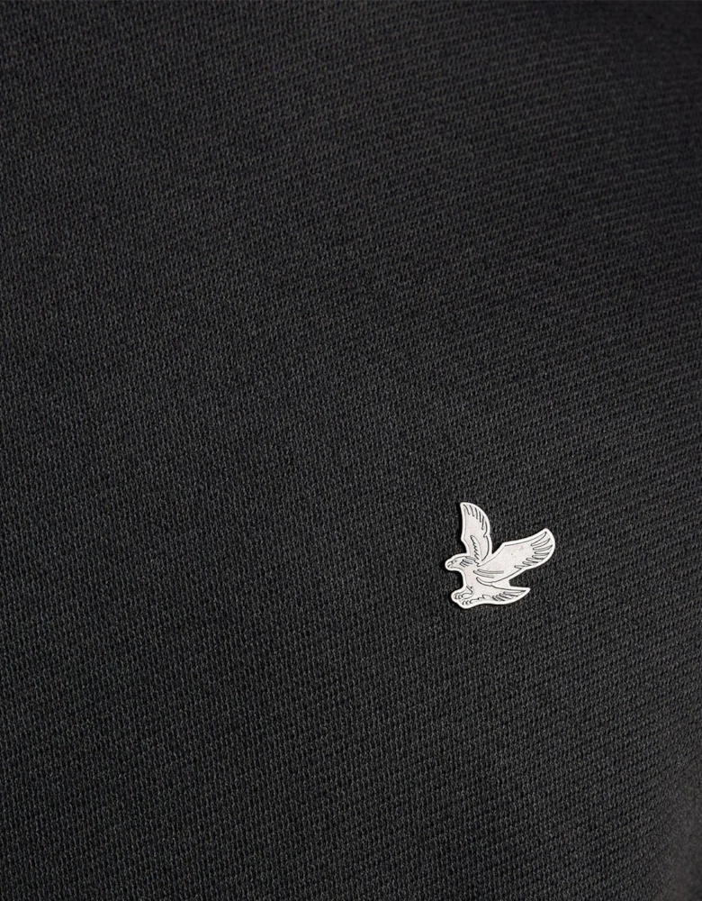 Embroidered Eagle Logo Crew Neck Long Sleeve Sweatshirt