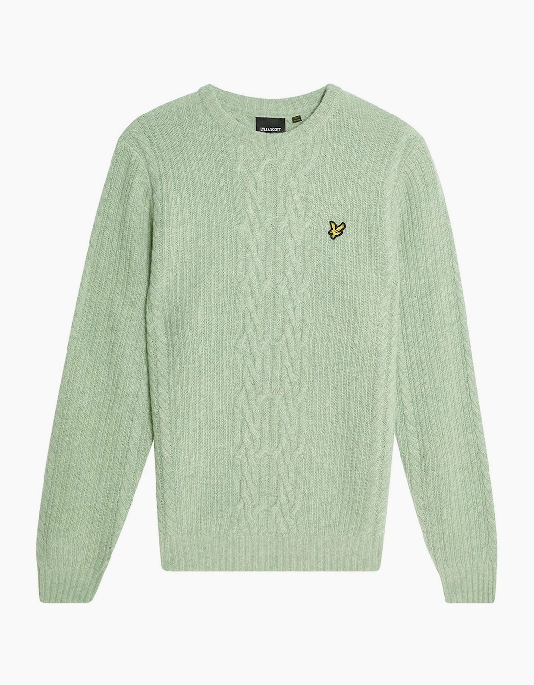Embroidered Eagle Logo Crew Neck Long Sleeve Sweater