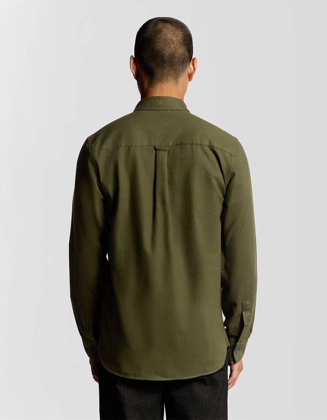 Flannel Button Down Collar Long Sleeve Shirt