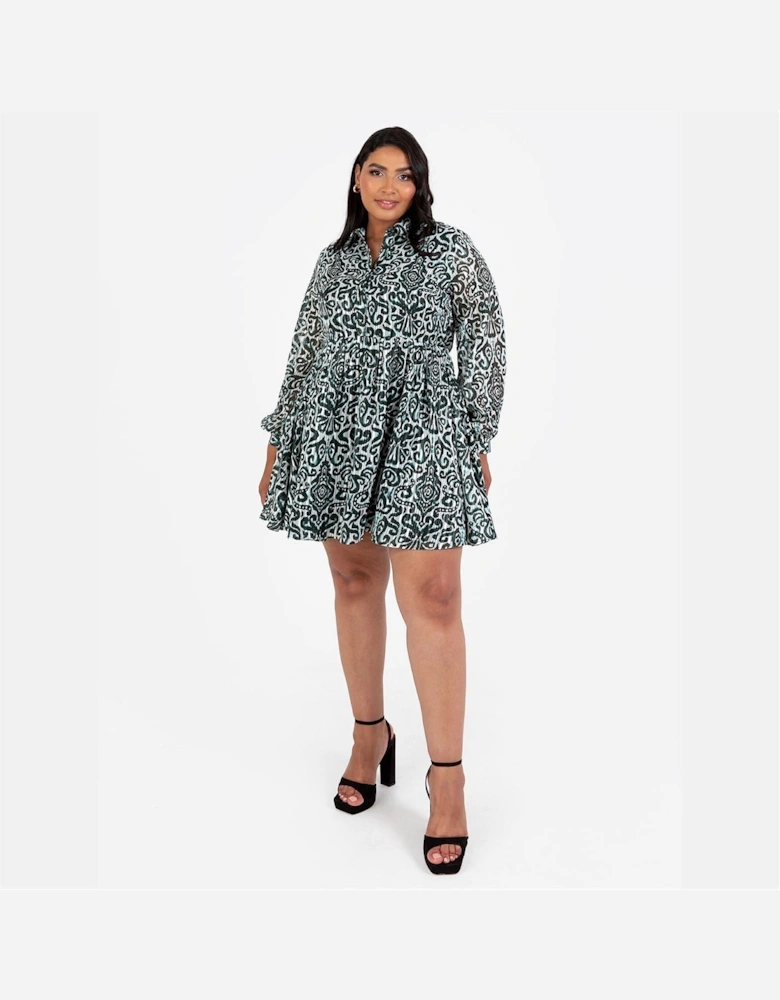 Mini Long Sleeve Shirt Dress