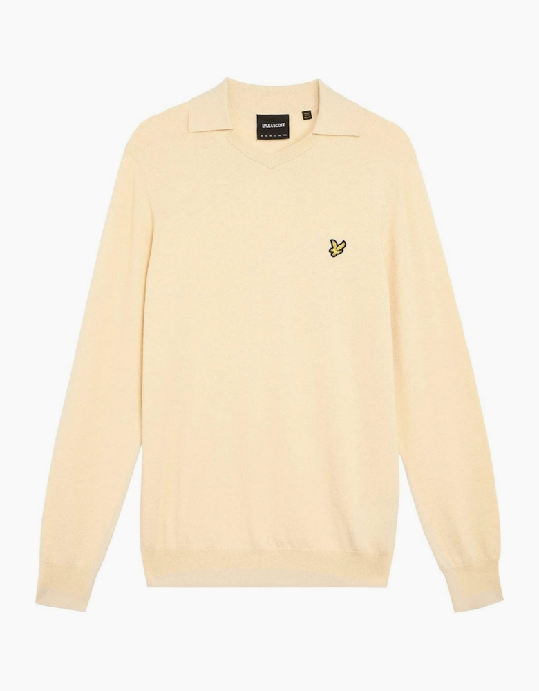 Shirt Collar Long Sleeve Sweater