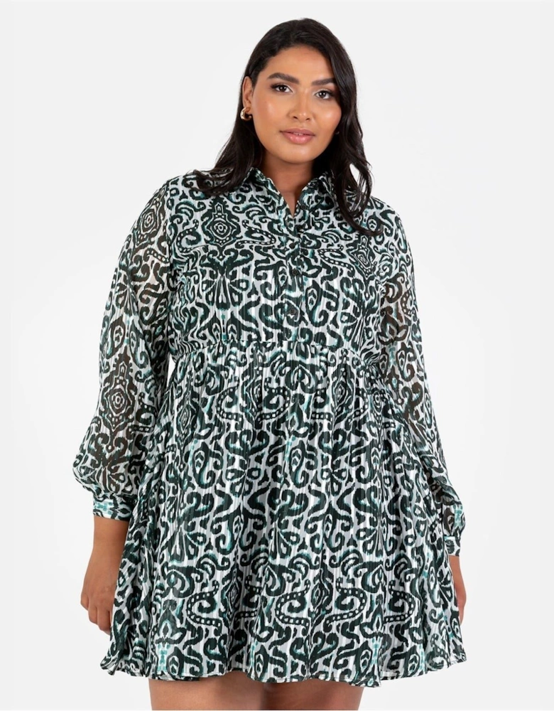 Mini Long Sleeve Shirt Dress