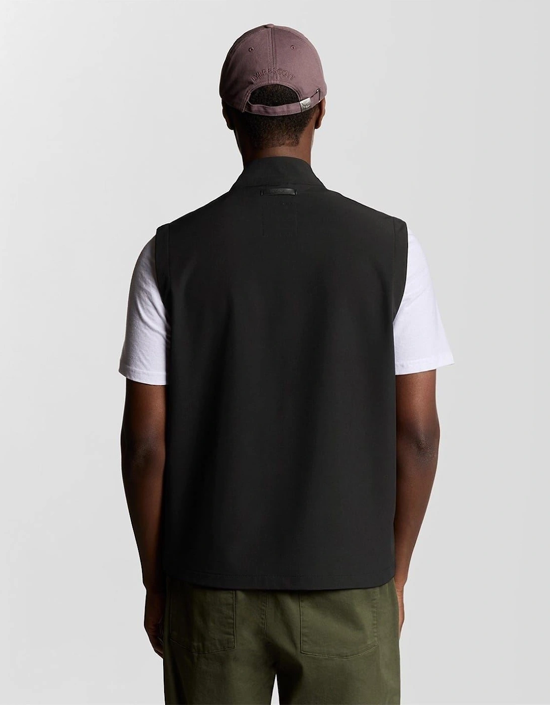 Solid Patterned Full Zipper Waist Coat with Zipped Pocket