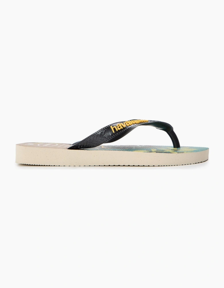 A Licences Graphic Print Flip Flops