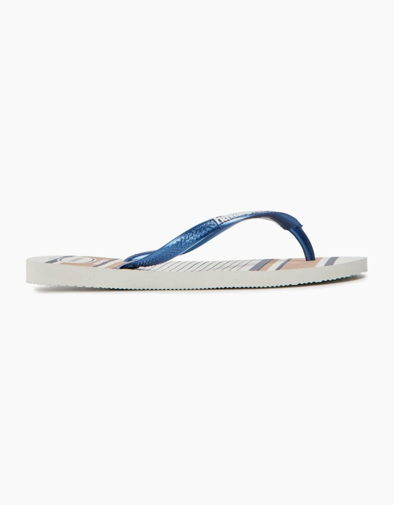 Slim Stripe Patterned Flip Flop Sandals