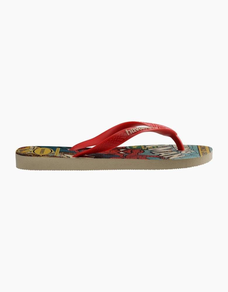 Hav. Top Marvel Classics Black Blac Flip Flops Unisex Adults