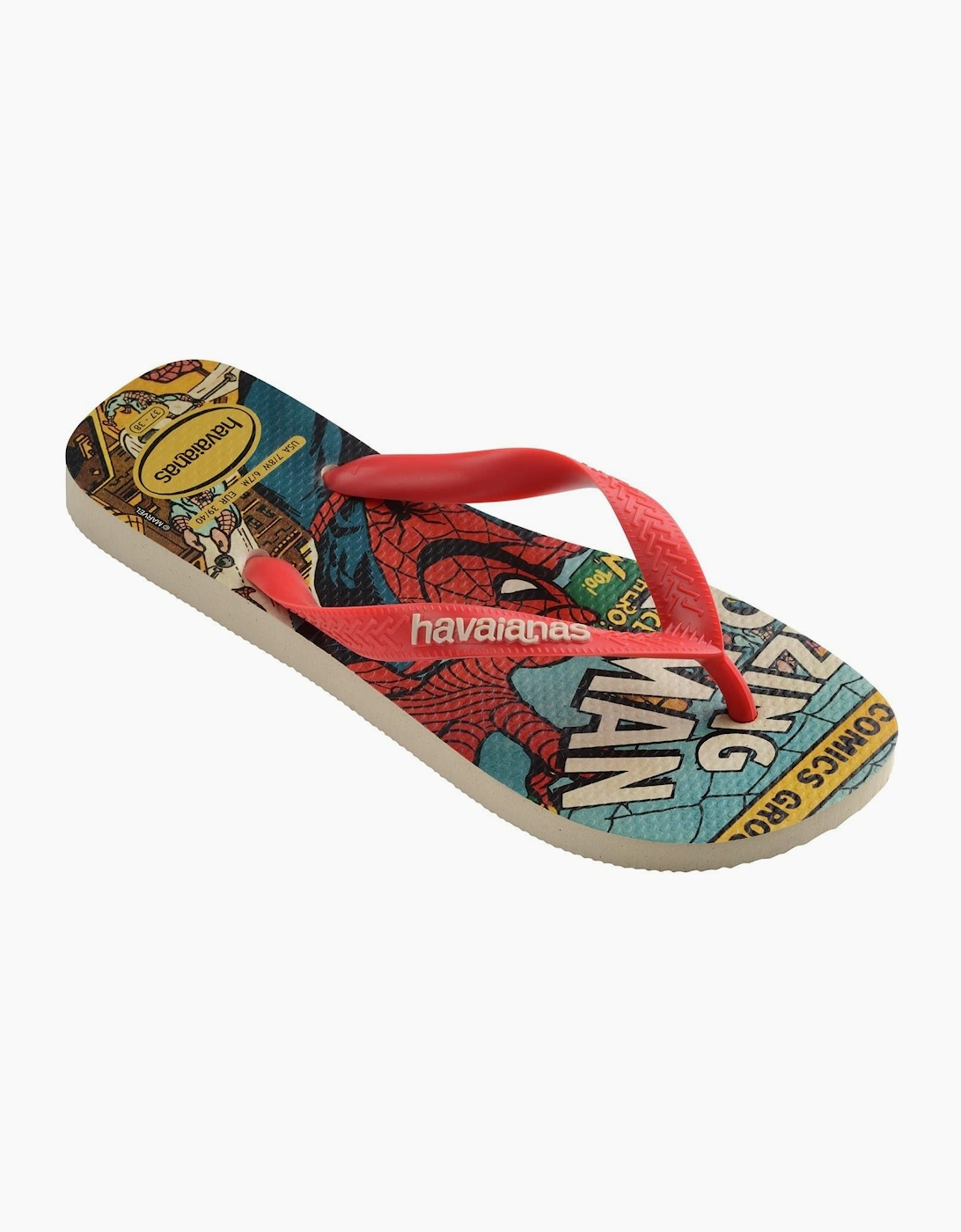 Hav. Top Marvel Classics Black Blac Flip Flops Unisex Adults
