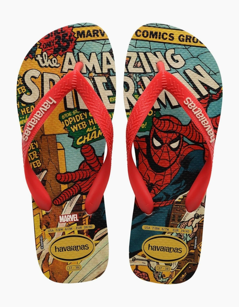 Hav. Top Marvel Classics Black Blac Flip Flops Unisex Adults