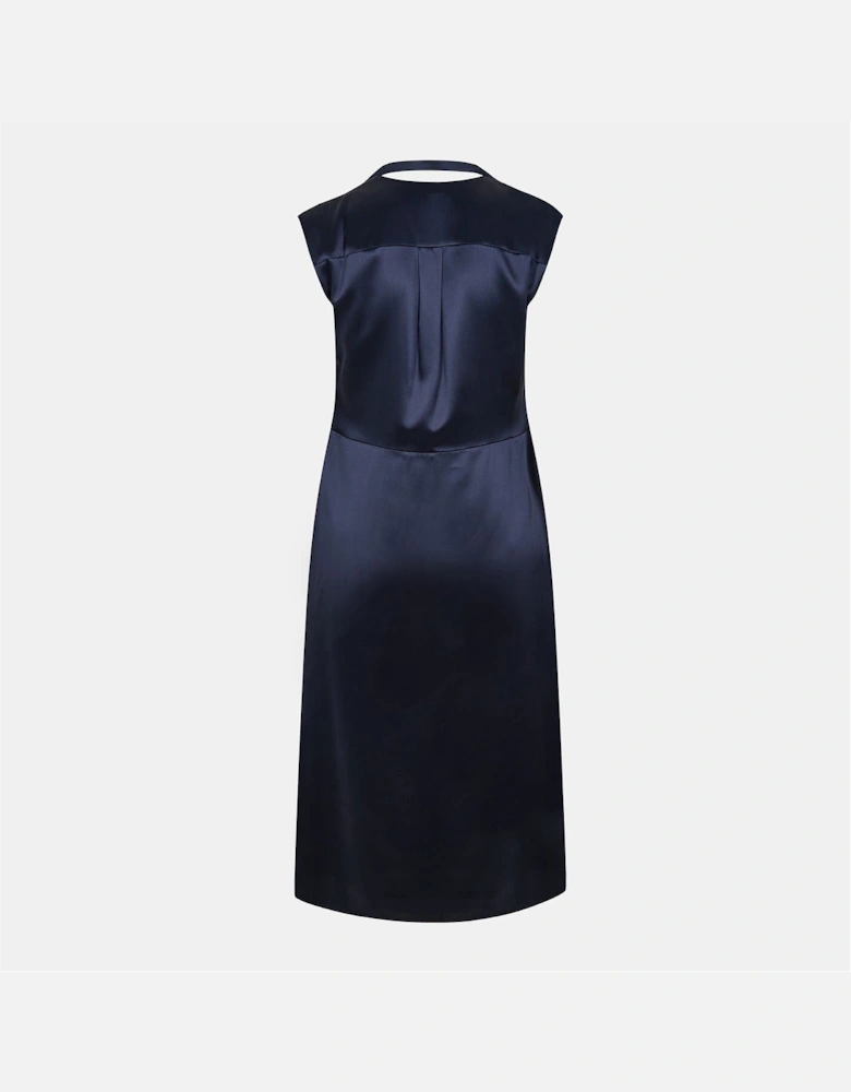 Tie Neck Mini Skater Dress