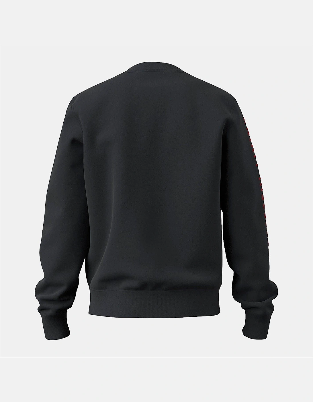 Text Graphic Crew Neck Ribbed Collar Long Sleeve Sweatshirt