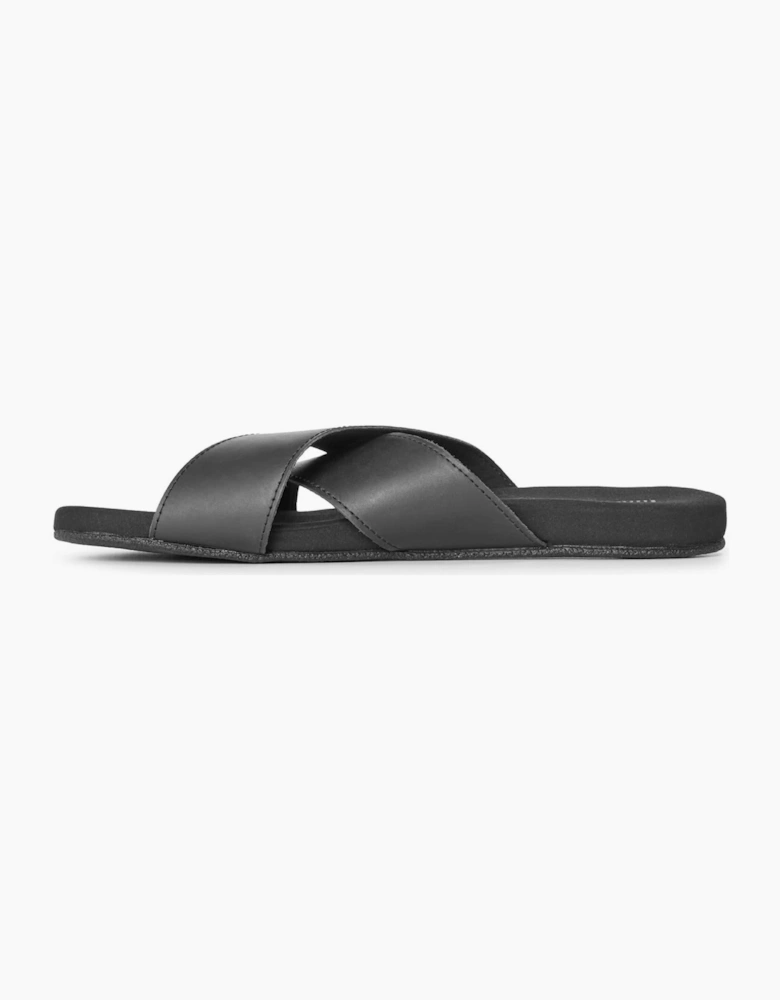Solid Patterned Open Toe Slide Sandals