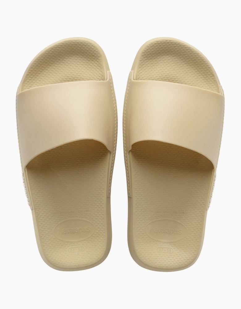Solid Patterned Open Toe Slide Sandals