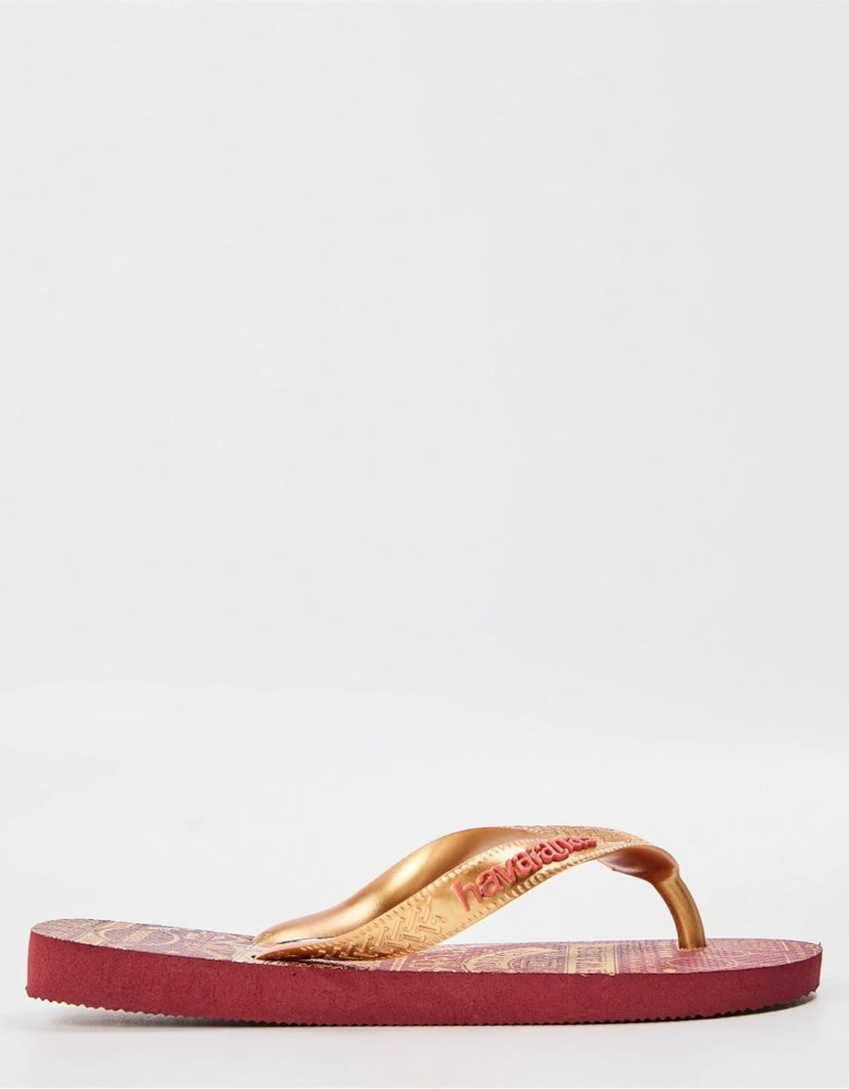 Hogwarts Graphic Print Flip Flop Sandals