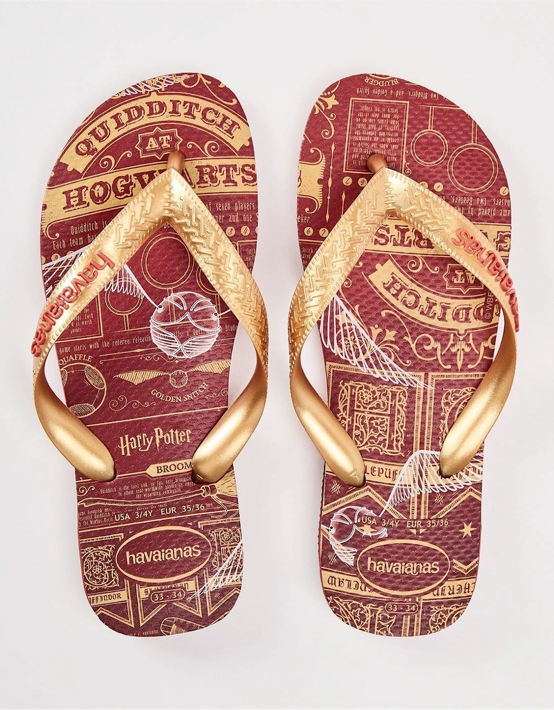 Hogwarts Graphic Print Flip Flop Sandals