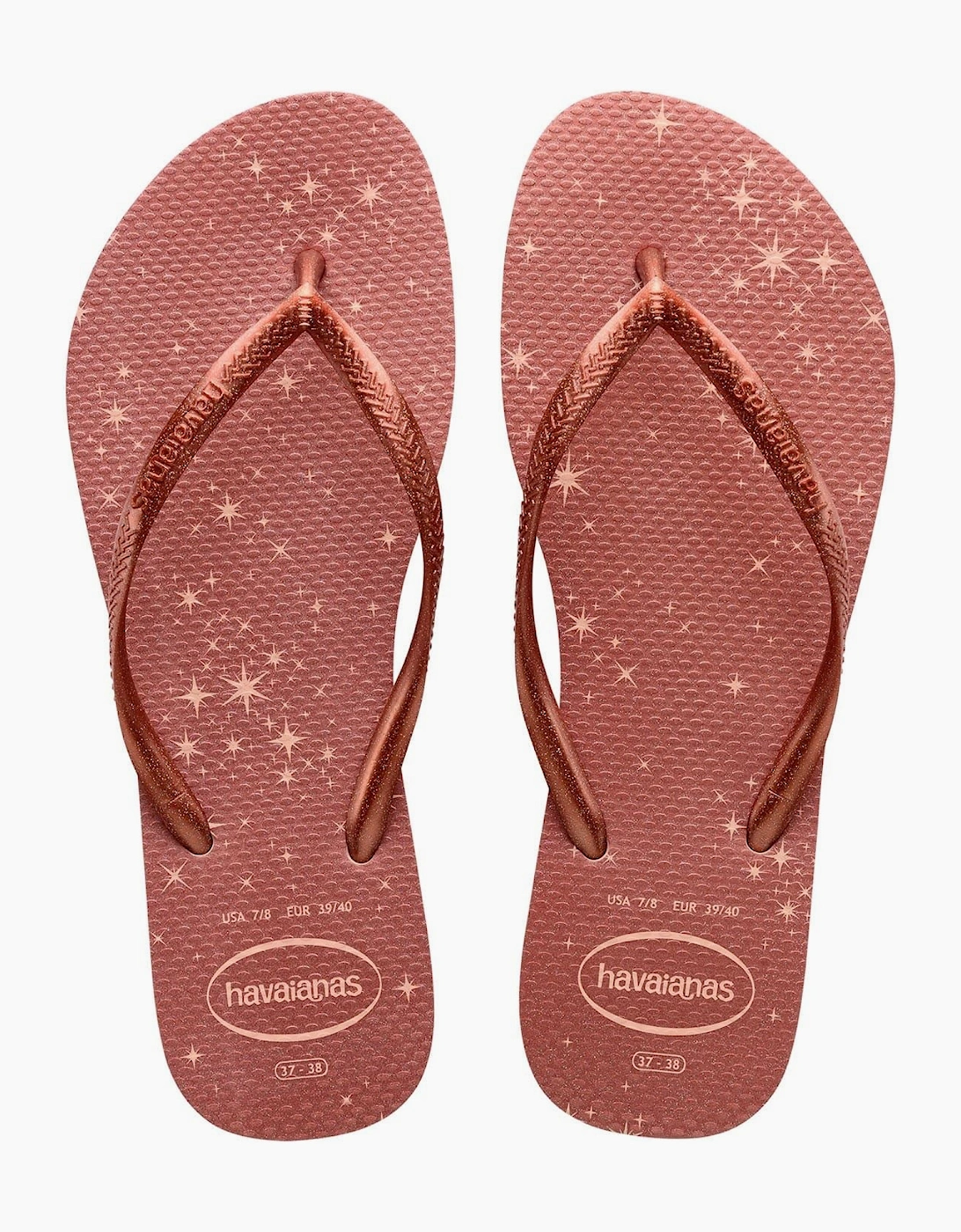 Star Patterned Thong Toe Flip Flops