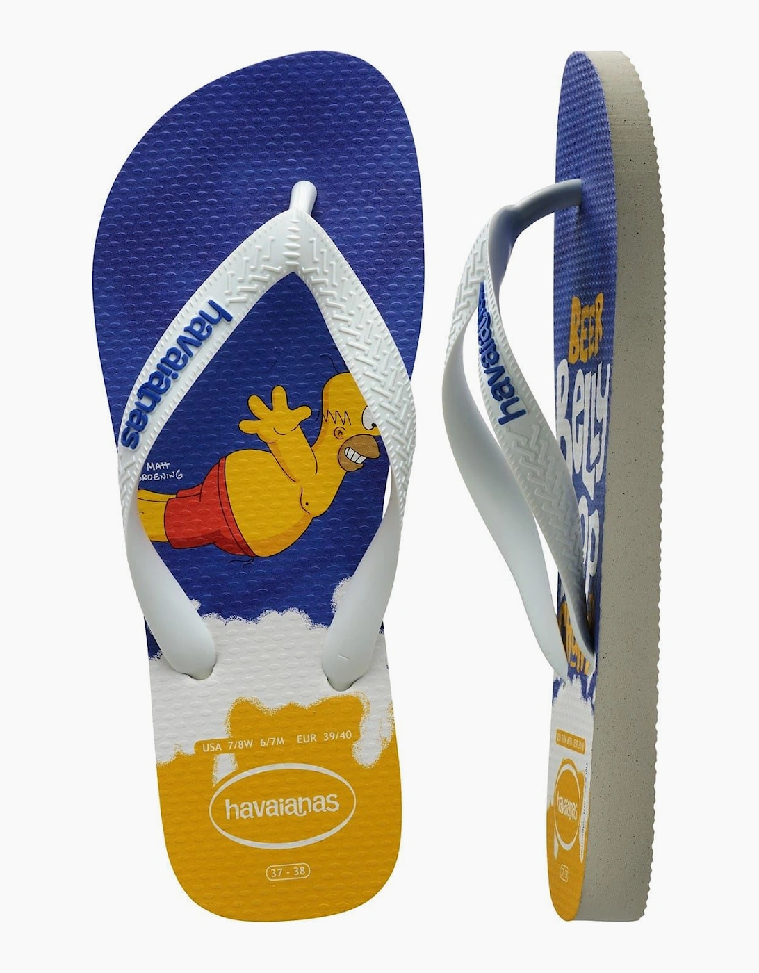 Simpson Cartoon Print Flip Flop Sandals