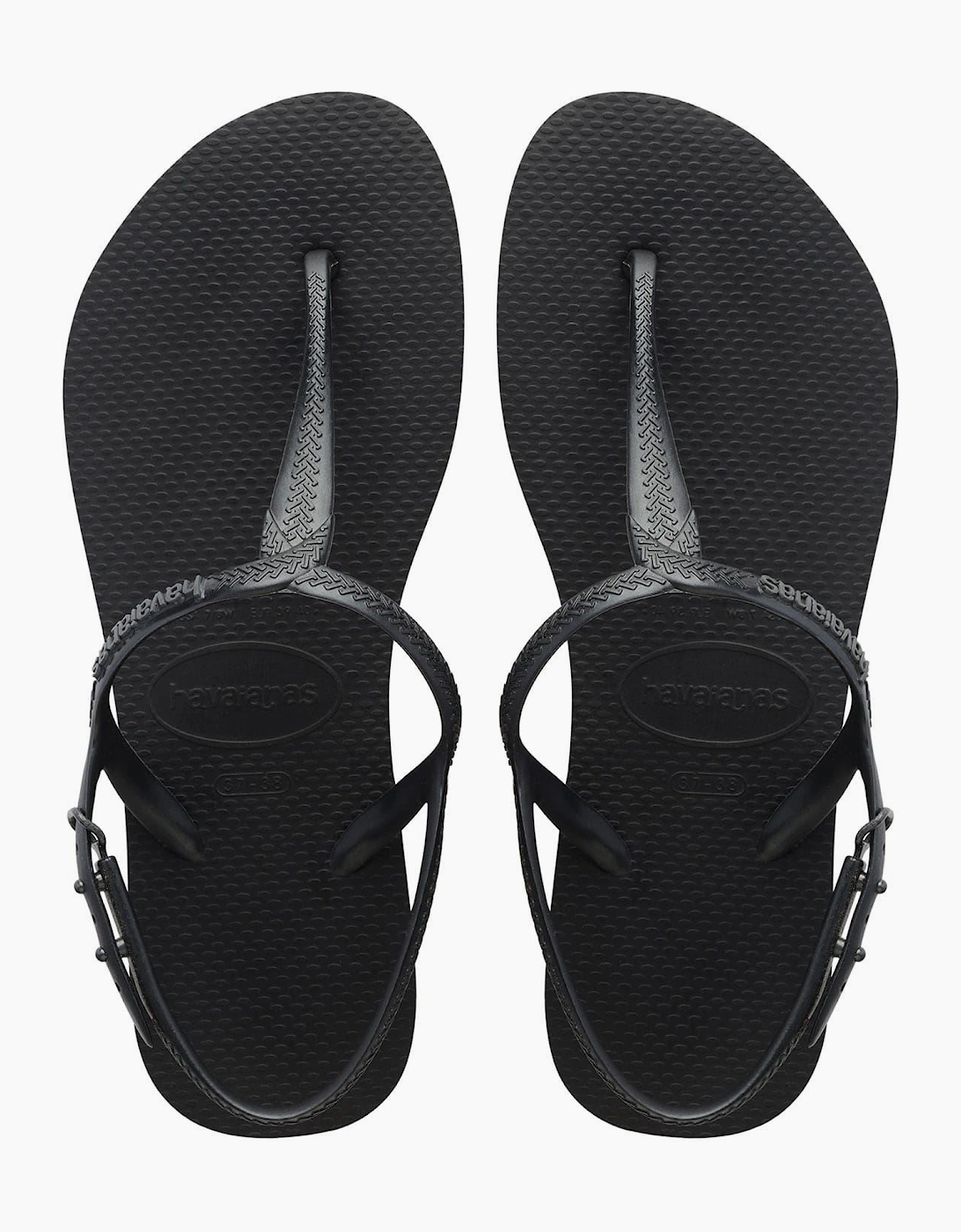 Womens Hav. Twist Black 35 36 Flip Flops
